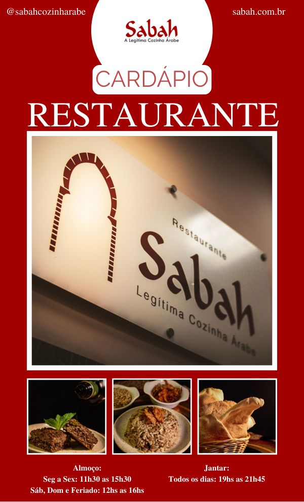 Cardápio do salão, página 1 de 10: capa e horários